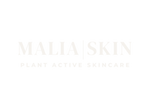 Malia Skincare white translucent logo